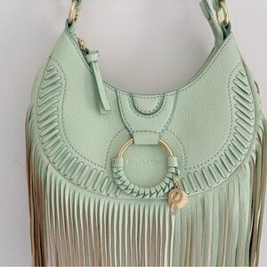 See By Chloe Green and Brown Hobo Bag
